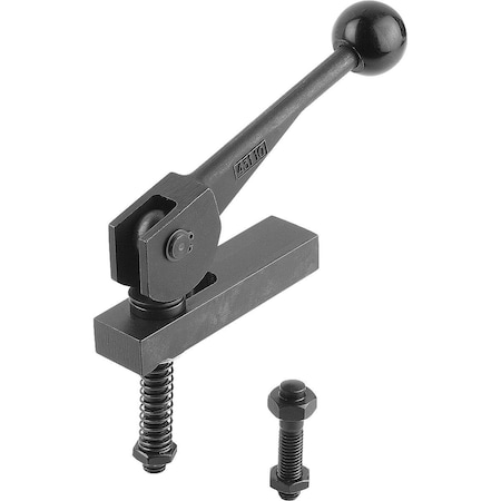 Kipp Cam Clamp With Center Clamping D=M08 Carbon Steel, Comp:Carbon Steel K0011.08